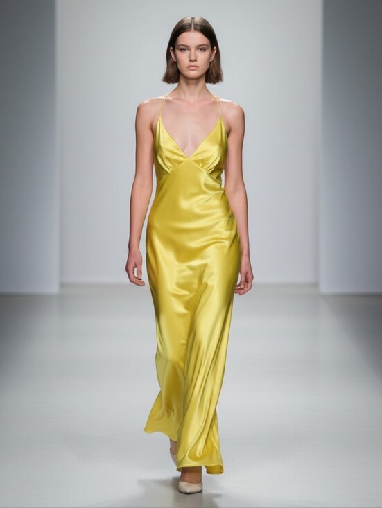 Rumored Dresses & Skirts - Rumored Sunset Strip Maxi Slip Dress in Soft Yellow Small